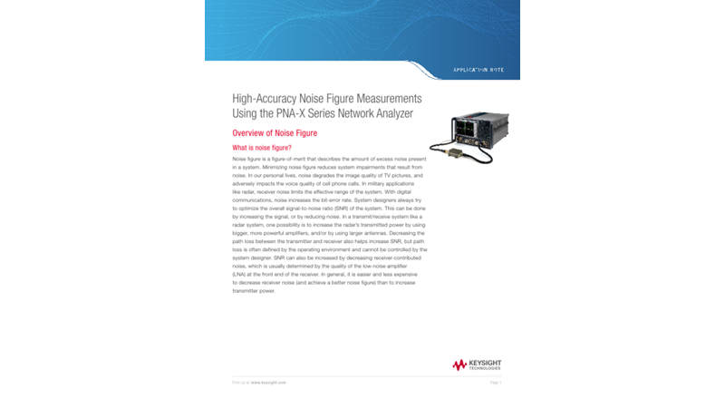 High-Accuracy Noise Figure Measurements with Network Analyzers